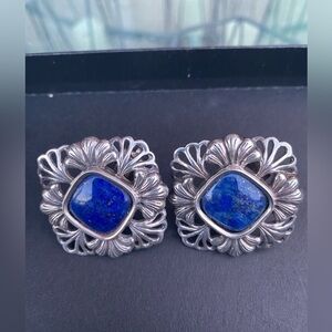 STEPHEN DWECK vintage lapis & sterling silver earrings